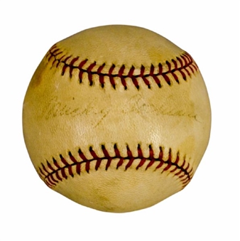 Mickey Cochrane  Signed Offical A.L. (Harridge) Baseball 